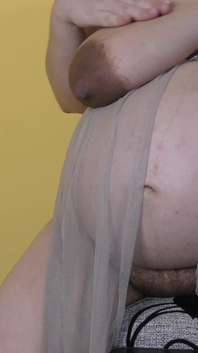 Pregnant MILF Wife Masturbate Her Hairy Cunt for You - Milky Mari