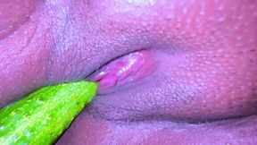 Hot Single Girl Puts Cucumber in Her Pussy, She Want a Boyfriend to Fuck Her - Pussy Destroy Fucking
