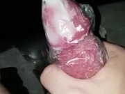 eboy cumming in a bag