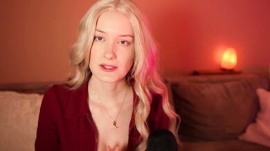 Blonde ASMR spit painting POV roleplay gets soaked
