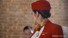 Strict Stewardess Clea Gaultier Helps Her Horny Captain