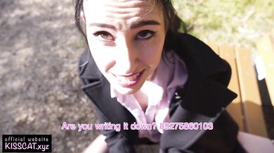 Russian student public park pussy creampie whistleblower blowjob