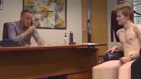 Twink Intern Has Bareback Business At Boss Office