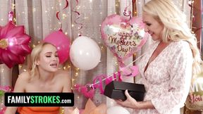 Big Tits Step Mom Gets Lesbian Threesome Surprise - Massage Turns Sexual!