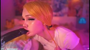 Cute Tgirl BlondeLashes19 Sloppy Deepthroat 010