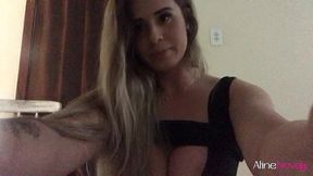 big ass blonde latina dancing for a fan