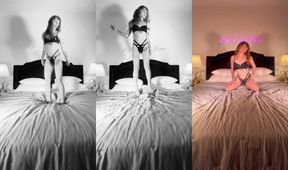 Blonde pet girl gets lights up by trans shemale