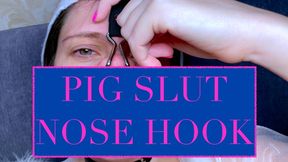 Pig Nose Slut Hook: First Try-On N Close Up Fetish Footage