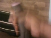 Rubbing my long rock hard pipe