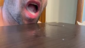 Look at all that cum in my mouth!  Do I swallow it!?
