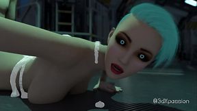 Nexus-3 Kryon Backdoor. Best sex with female android in sci-fi corridor