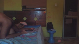 Young Latina lets her horny Peruvian boyfriend fill her ass with semen