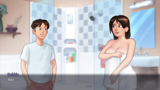 STEP-MOM GETS IN THE BATHROOM AND LEAVES ME SANS A SINGLE SPURT OF JIZM