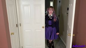 Enid Sinclair Gets Fucked And Creampied In Bondage Sex Swing - Enid takes the condom off for a risky creampie from her older professor - Sex Swing - Bondage - Creampie - Inflatagirl