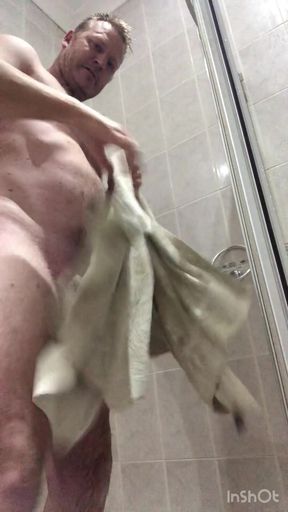 Hard cock in the shower   Clip 2