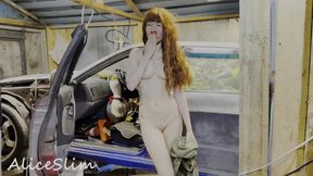 Alics Slim Find Dildo in Car