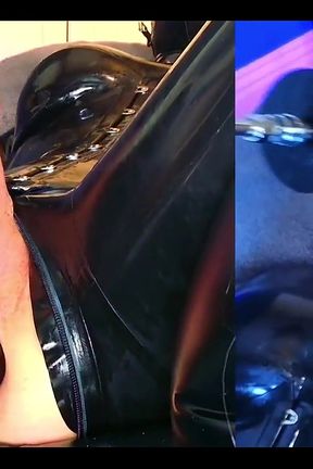 Rubber Doll Cam Session - Spit Roast Training