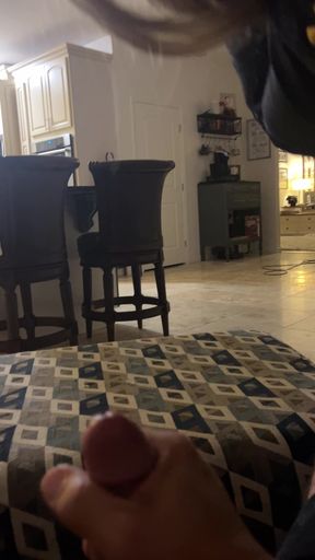 I spit on his tiny dick and make him jerk off since he stole my panties and jizzed in them.