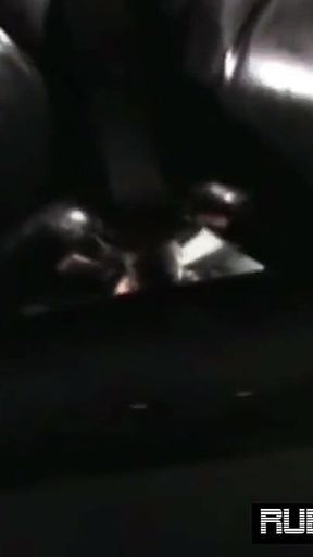 Caged and gagged Rubber Sissy get fucked