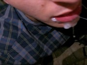 I enjoy sucking my school friend's cock and he cums in my mouth