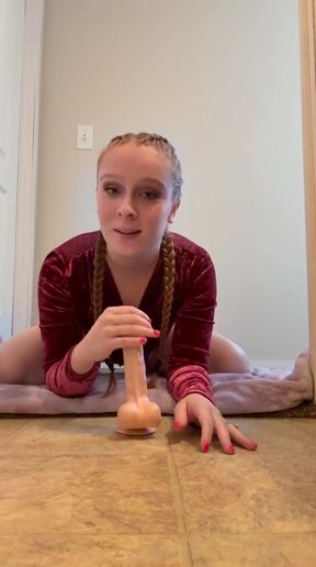 Redhead Riding Dildo While Talking Dirty