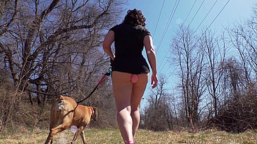 Minidress exhibitionist - ANAL plug tail