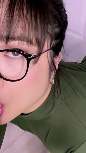 Captivating moment from &quot;Asian Librarian POV Blowjob to Shut you up - ASMR - Kimmy Kalani&quot;