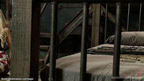 ”Blonde mesmerizing bound anal fucked”