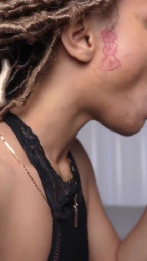 Black Slim Petite Shows Her Soles and Sucks Him Dry   Clip 1