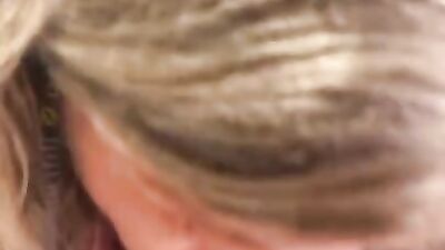 Close-up homemade video of mature sucking teen's hard dong