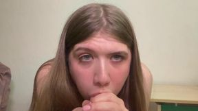 sucks very deeply to the point of gag reflex that anyone will envy