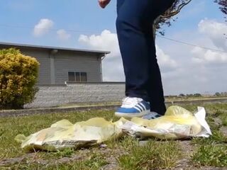 DRIVING OVER AND CRUSHING MY TRASH HUNK