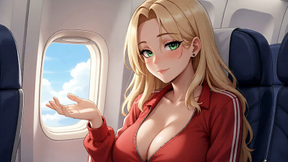 UP IN THE AIR: Mile High Club with Goddess Topless (Anime POV)