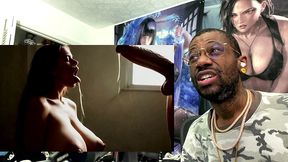 big breast milf gets cum splattered all over her body like a cum whore, ai generated