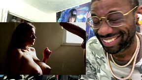big breast milf gets cum splattered all over her body like a cum whore, ai generated