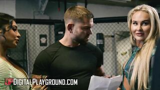 DIGITALPLAYGROUND - Inked Hotties Yasmina Khan & Ali Rose Turn An MMA Ring Into A Hardcore Threesome