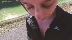 je vide sa queue en mode grosse chienne en exterieur on part pour un ...