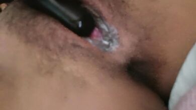 Tiny Pinay girl playing pussy with vibrator