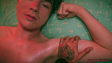 POV Twink Edging Oil Handjob With Post Cum Play Camilo Brown Jerking Emmanuel Kokichi