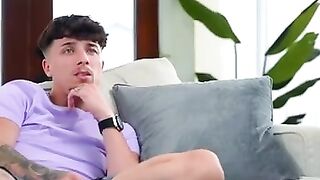 Dark Haired Vixen Gives Deepthroat Blowjob & Facial For Her Lover