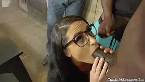 Impotent Husband Gets Cucked By Whore White And Two Big Black Guys - Avi Love, Whore Husband And White Whore