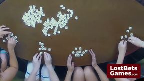 A wild round of Strip Profanagrams with 4 sexy players