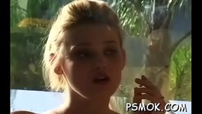 She can not live without playing with her tits