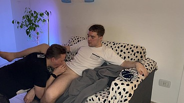 Horny Step-Bro Jerks Off Till It Turns Into Rough Fuck 4K