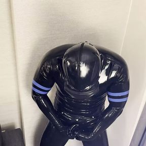 rubberdrone cumming inside his rubbertoesock