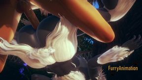 Furry Hentai - Fox &amp; Satyr Fuck And Crempie