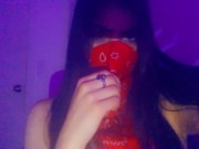 Bandana Mask Girl Nip Slip Teaser