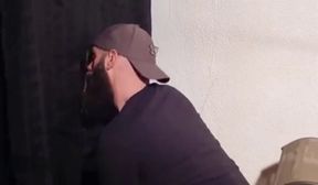 bearded man get fucked by 3 dicks