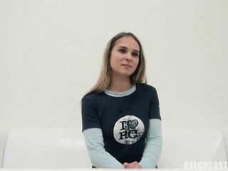 Golden-haired Teen Gives a 1st Blow job in front of Camera