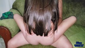 My stepsister teaching me while we watch TV new 2